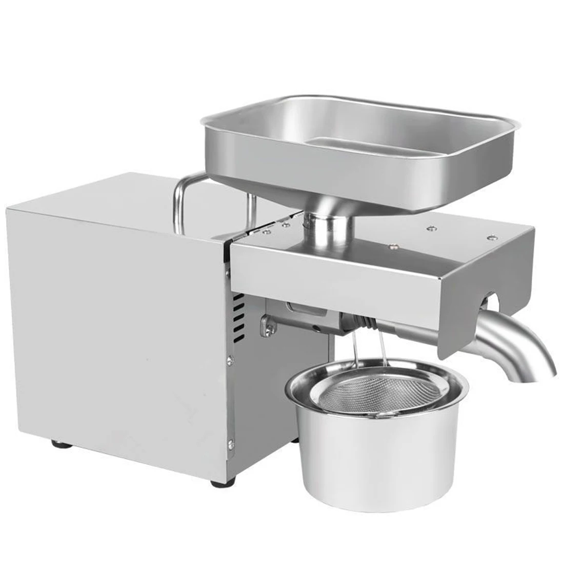 

LTP200 Electric Small Home Commercial Cold and Hot Press Fully Automatic Household Stainless Steel Oil Press