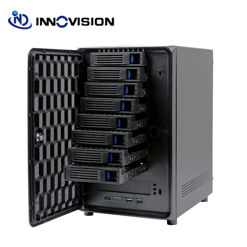 Hotsawp 8 Bays Mini-itx Nas Storage Chassis With Safe Lockable Front Door Nas08a Computer Cases & Towers - AliExpress