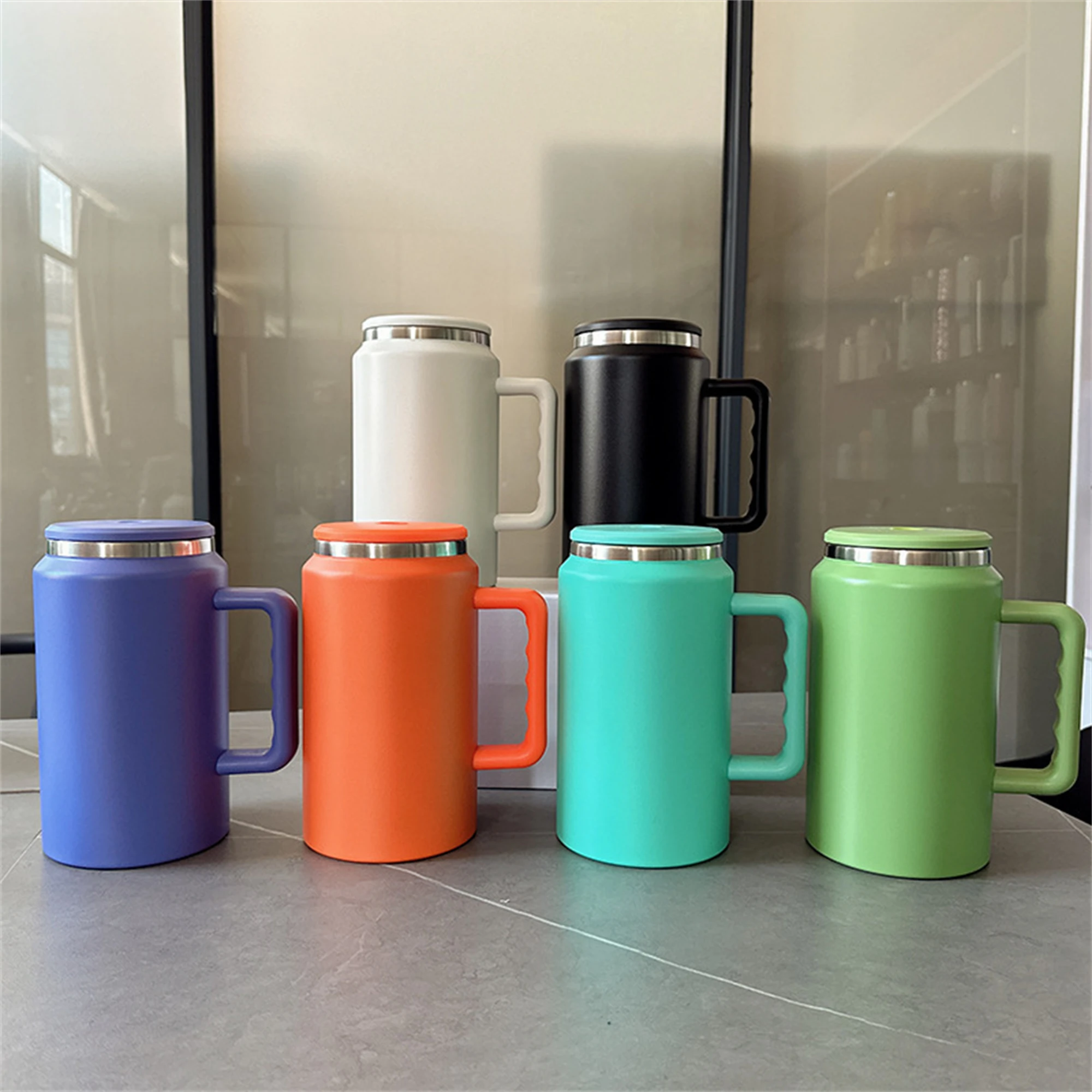 50 oz Tumbler With Handle and Straw Lid Tumbler 1500ML Tumbler