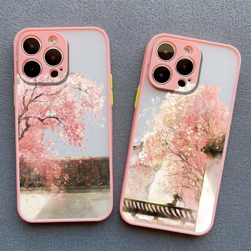 Pink Peach Blossom Floral Phone Case - Elegant Flower Back Cover