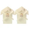 Wooden Windmill Piggy Bank 2 Pcs Kids Banks Toy Paintable Craft Projects Storage Change Box Saving Containers 2