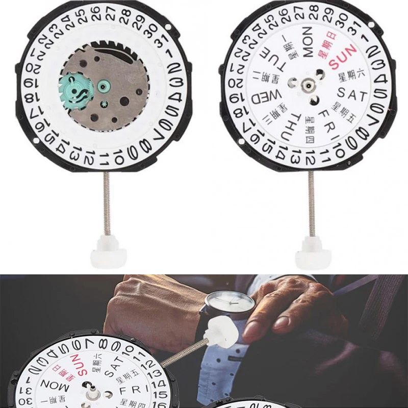 Piezas de reloj de pulsera SL28, tres manos, movimiento de cuarzo, fecha, pantalla de fecha, herramientas de reparación de reloj, accesorios de reparación de relojero