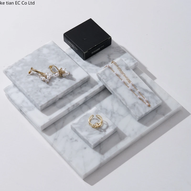 Nordic marble jewelry dish ring dish Jewelry display trays jewelry earrings ring display trays decorative Bathroom marble tray 2