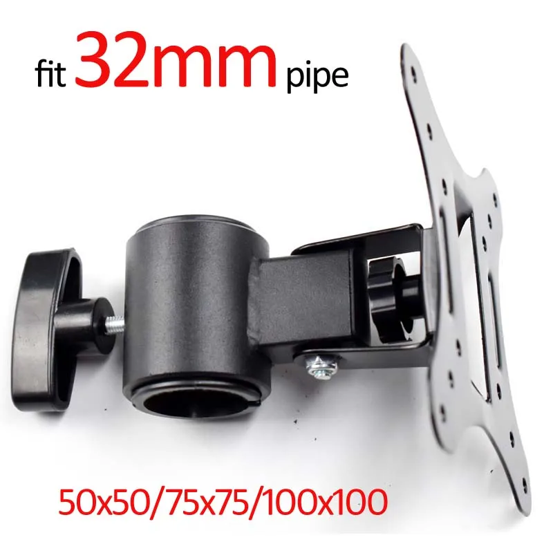 Full Motion Monitor Mount Peças Tilt Swivel Lcd Suporte de Parede Pipe Mount 15kg 10 24 27 Vesa 75×75 100×100 50×50 Lcd3t
