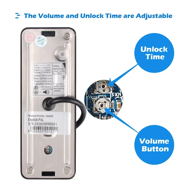 ANJIELO Metal Doorbell Video Intercom System for Home Tuya Smart Video Doorhpone