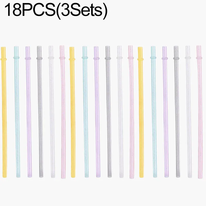 Durable Reusable Clear Plastic Drinking Straws with Anti-Strip Buckle and Bend-Resistant Design