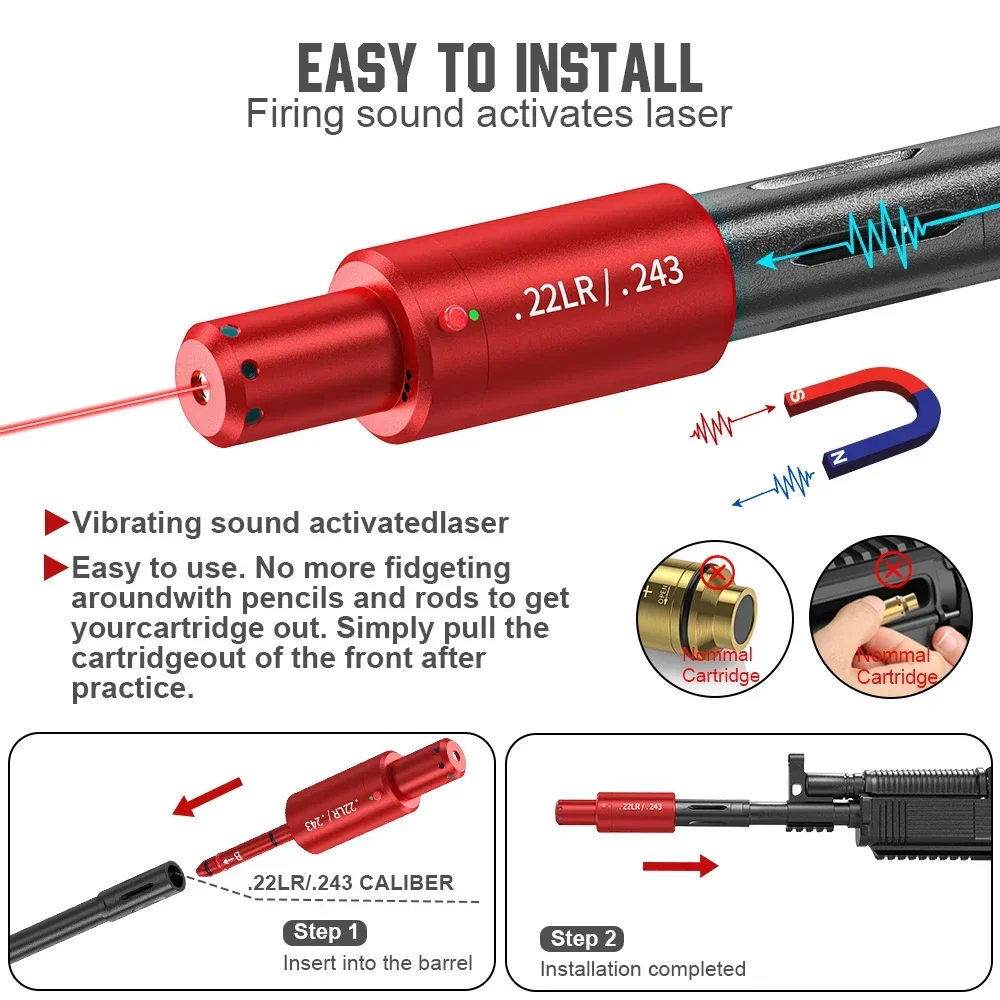 30-30 30-06 dual-purpose magnetic suction laser training bullet red dot dry powder