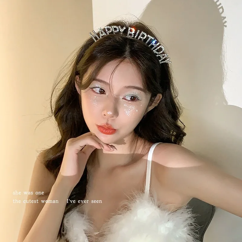 Fascia Per Capelli E Tiara Compleanno 'Birthday Girl' - Set Corona Con Strass Per Donne E Ragazze, Regalo Festa - 2