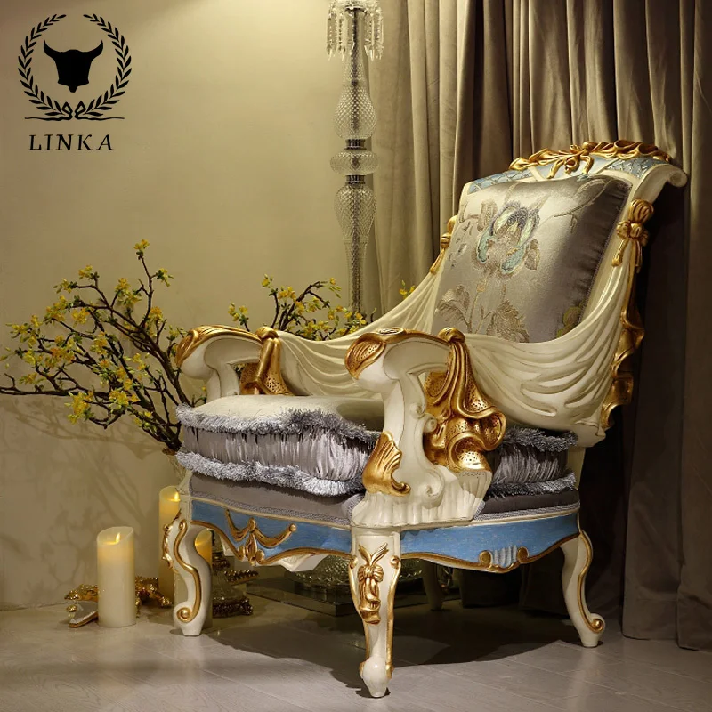 

European-style custom-made all-wood imperial concubine chairs, hand-carved wooden recliners, luxurious sofa chairs