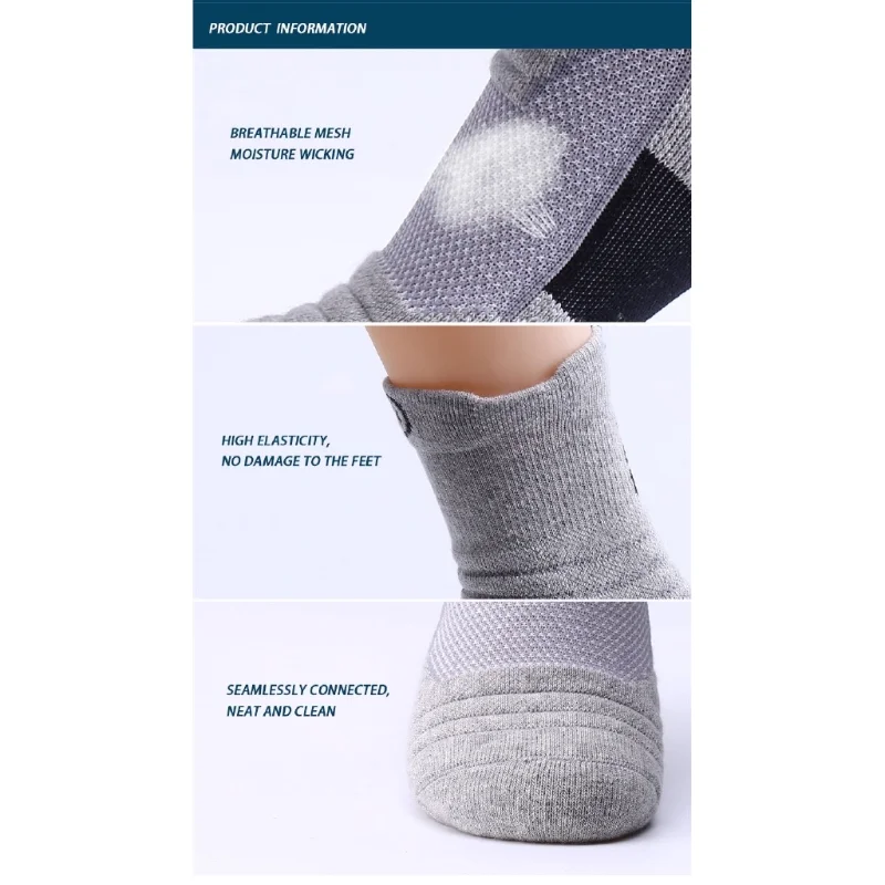 3Pairs Anti-slip Fußball Männer Frauen Baumwolle Socke Kurze Lange Röhre Fußball Basketball Sport Atmungsaktive Deodorant_voghion.com