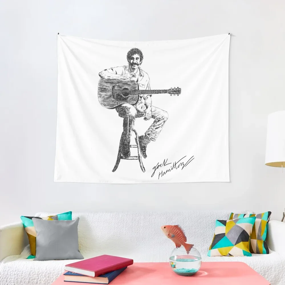 

Jim Croce Original Ink Drawing Print Tapestry Funny Bedroom Decorations Aesthetic Room Decoration Tapestry