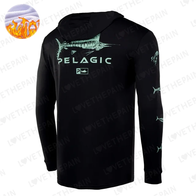 PELAGIC Fishing Shirt Winter Thermal Fleece Long Sleeve Shirt Keep