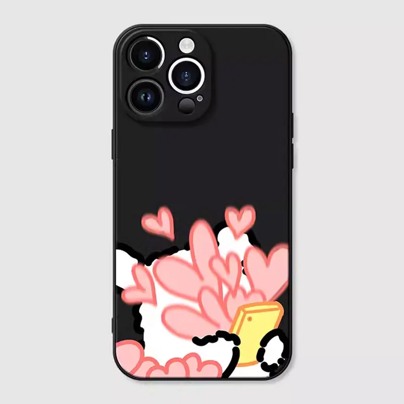 Funny Animal Dog Couple Phone Case for IPhone 16 15 Pro Max 13 12 11 XS MAX X 7 8 14Plus SE2 Shockproof Lovers Cover Fundas Skin