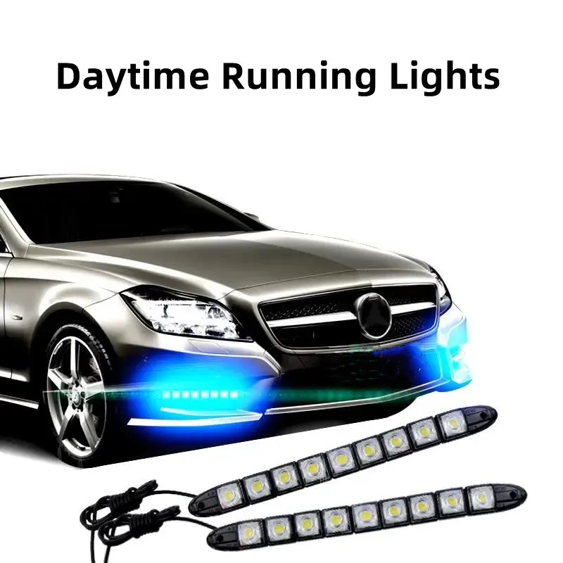 

2PCS Car Light Assembly Led Daytime Running Lights DRL Car Daytime Lamp Super Bright DRL Waterproof Driving Lamps 12V