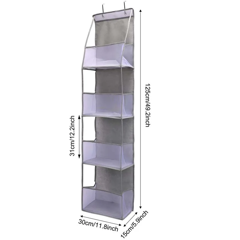 4 Layer Foldable Hanging Storage Bag Multi-functional Fabric Storage Bags for Wall-mounted Cabinet Door Bra Snacks Toys Clothes 6