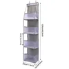 4 Layer Foldable Hanging Storage Bag Multi-functional Fabric Storage Bags for Wall-mounted Cabinet Door Bra Snacks Toys Clothes 6