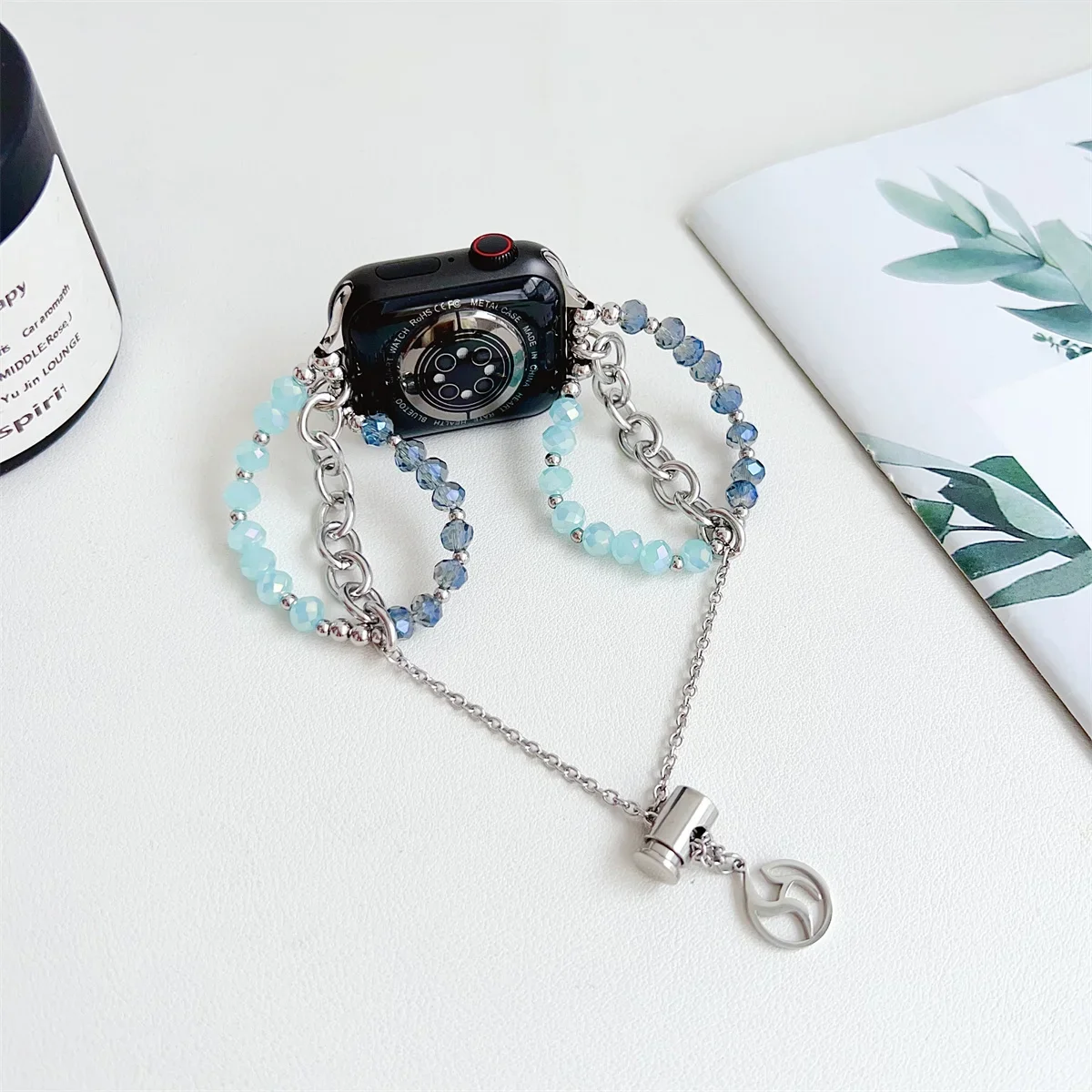 Bracelet de montre à bijoux pour iWatch Ultra 2 Series 10/9/8/7/6/5 Bracelet de montre tendance 42/44/45/46/49 mm 38/40/41 mm_voghion.com