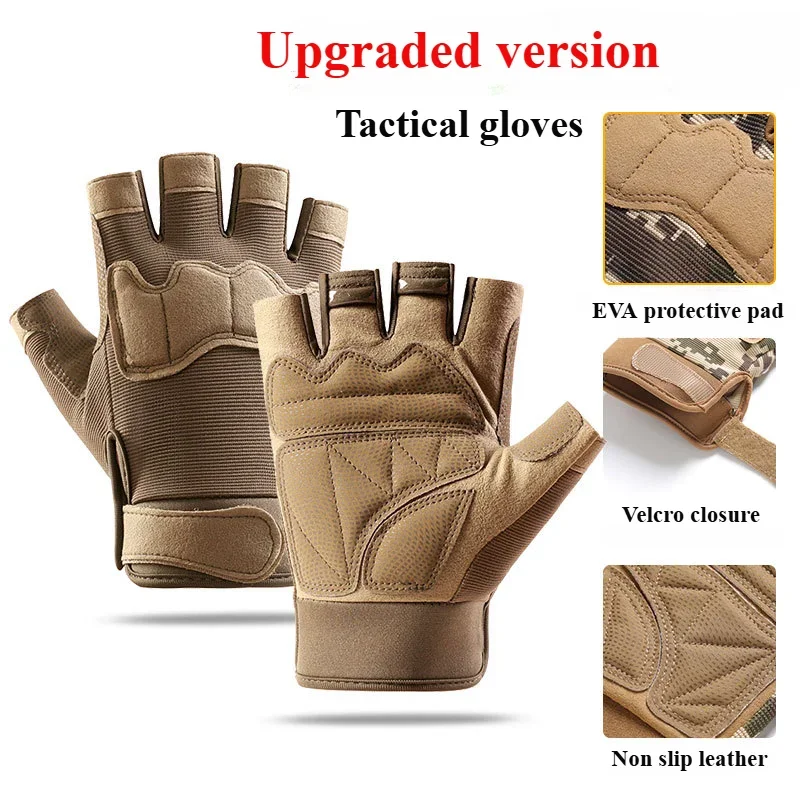 Hunting Gloves Men Women Half Finger Outdoor Mountaineering Cycling