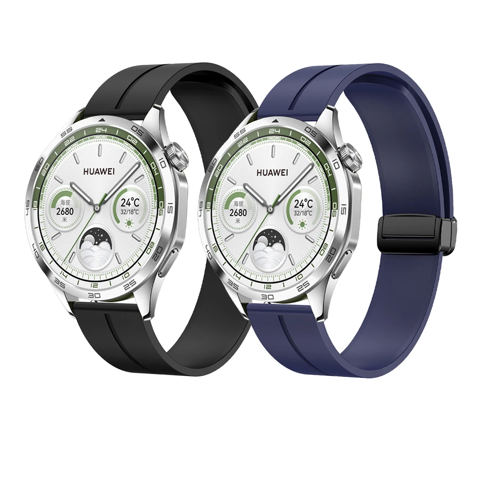 Cinturino Magnetico Con Fibbia A D Da 20/22Mm Per Huawei Watch Gt4 Watch 4 3 Pro Cinturino In Silicone Per Huawei Watch Gt3 2 46 42Mm Bracciale Correa