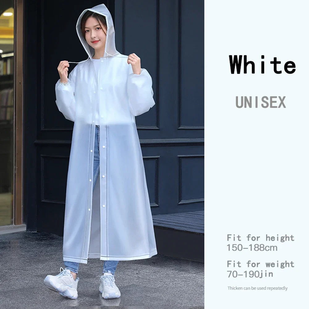Raincoat 1PCS EVA Unisex Thickened Waterproof Rain Coat Women Men Camping Waterproof Rainwear Suit