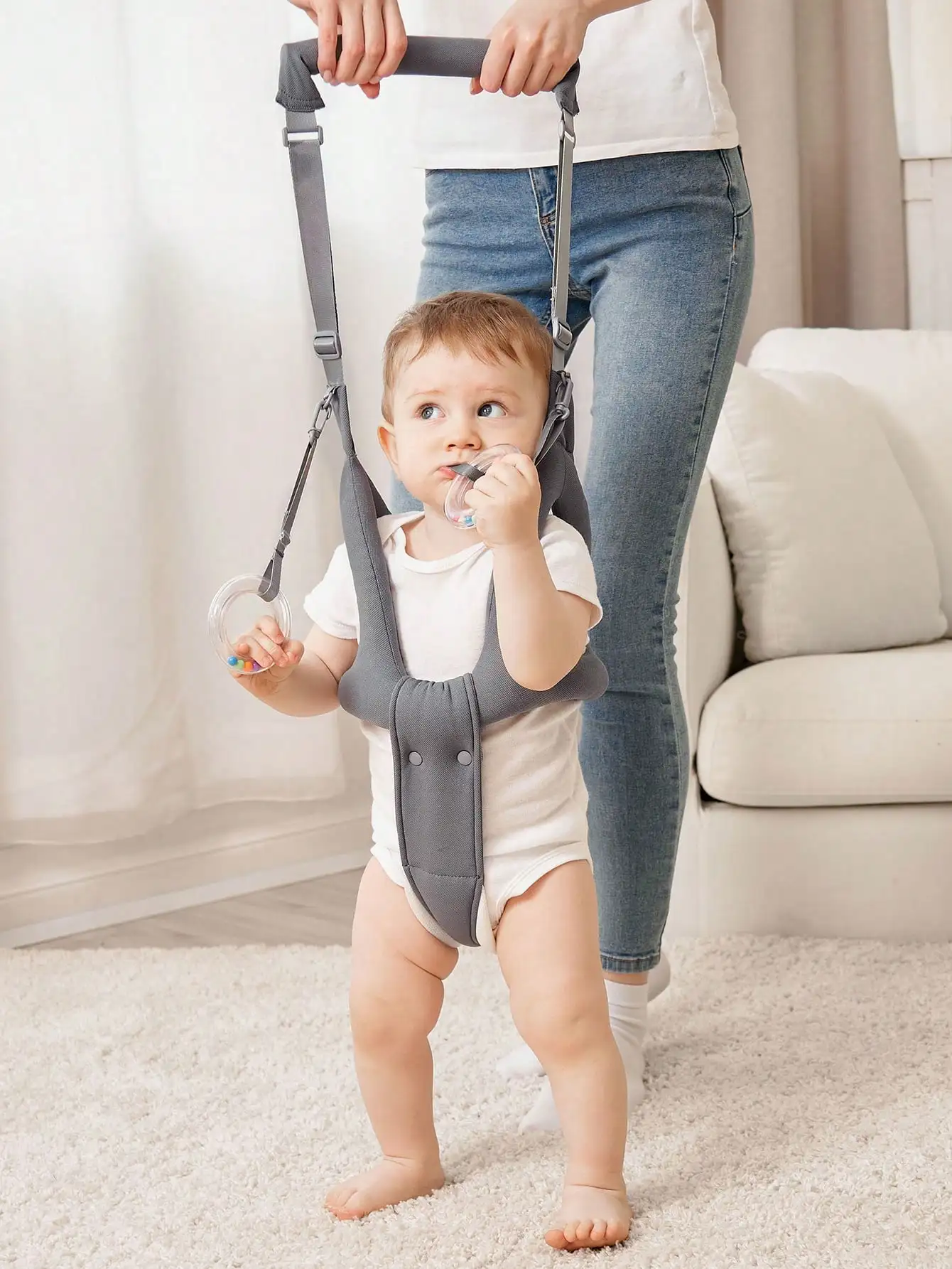 Baby Walking Harness - Handheld Kids Walker Helper - Toddler Infant Walker Harness Assistant Belt - Help Baby Walk 3
