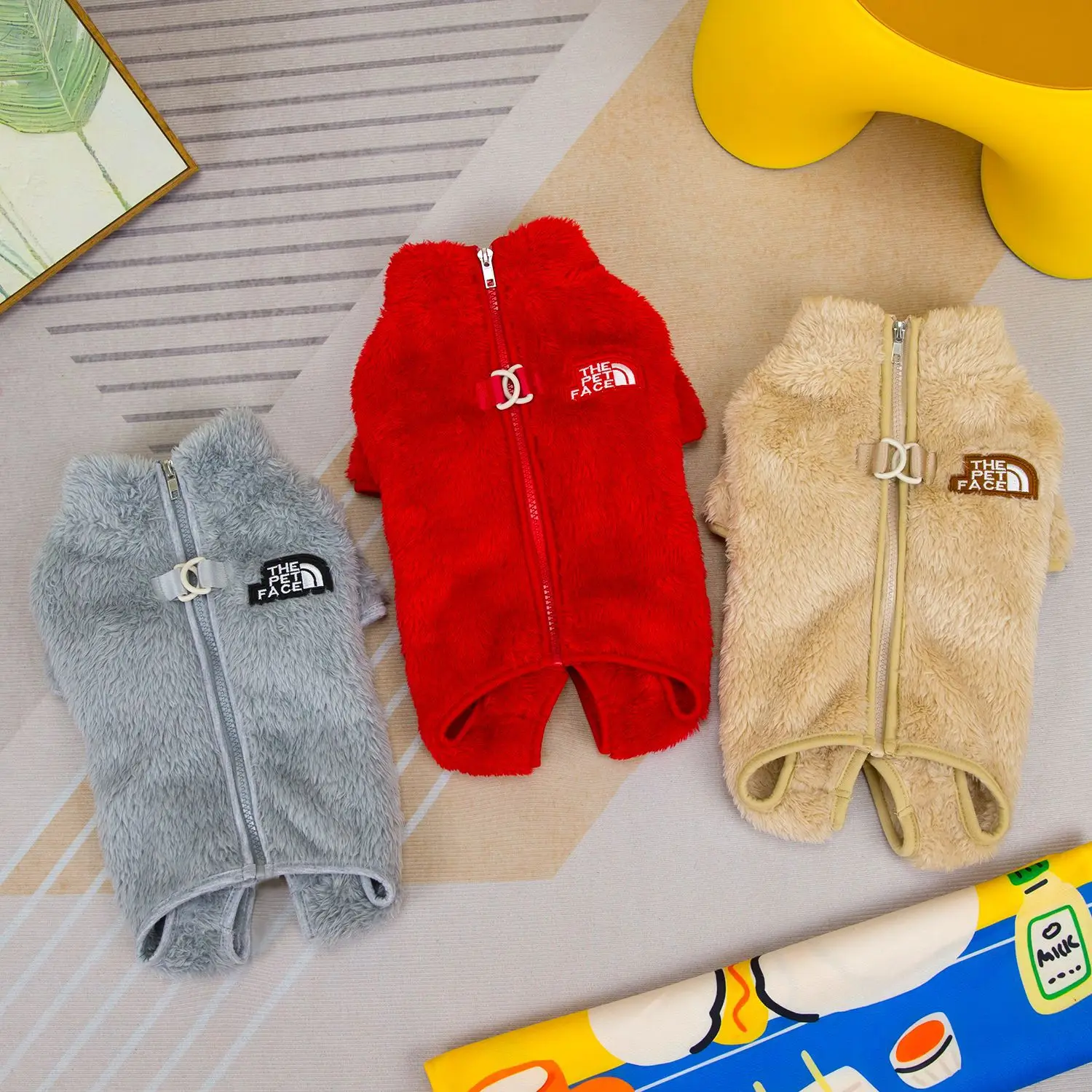 Description Picture 6 of itemWarm Thickened Pet Overalls Coral Fleece Puppy Pajamas Winter Dog Jumpsuit Clothes for Small Dogs Cats Yorkie Chihuahua Costumes