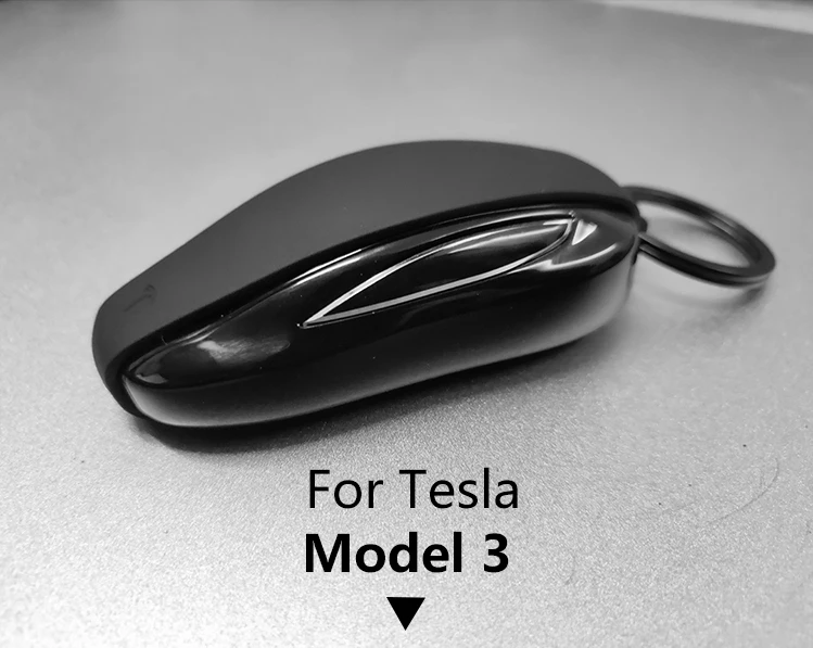 Car Key Fob Case Silicone Cover for Tesla Model 3 Y S X Bikini with Metal Keycha