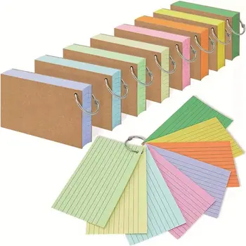 50Pcs Binder linea orizzontale Memo Book schede indice a fogli mobili schede Flash piccole schede di revisione per studio quaderni per ufficio