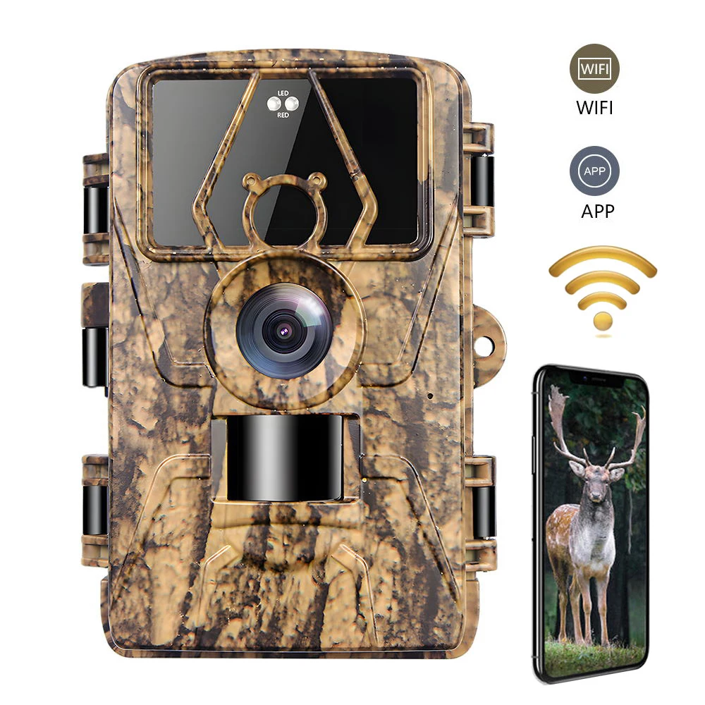 8K Video 60MP Images Night Vision Motion Activated Waterproof Wildlife Camera for Hunting Home Surveillance Trail Cameras