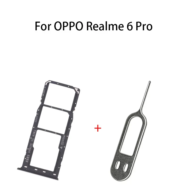 SIM 카드 트레이 및 SD 카드 트레이 소켓 리더 거치대 슬롯, OPPO Realme 6 Pro RMX2061, RMX2063
