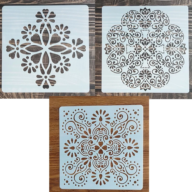 15CM 20Cm 30Cm Mandala Stencils For Painting Graphics DIY Stencils