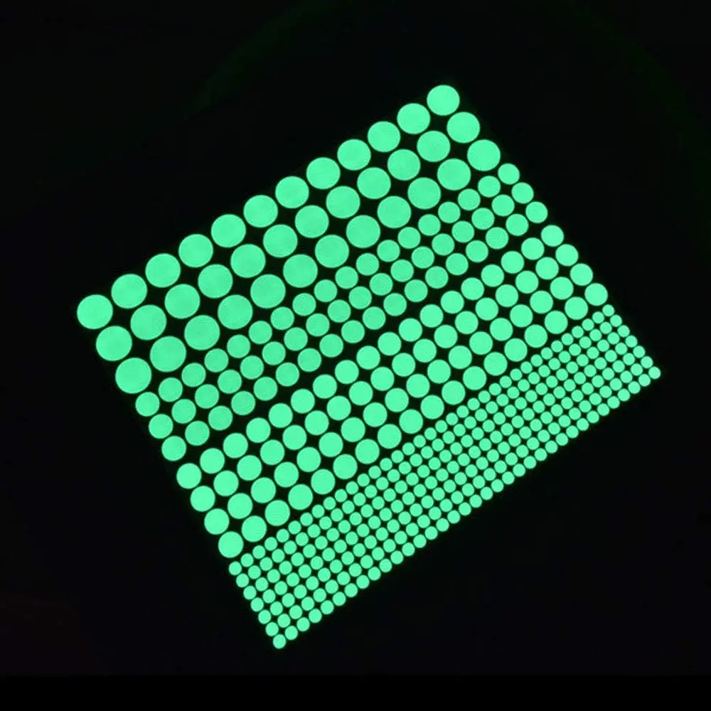 Glow-in-the-dark polka dot stickers home decor 407 glow-in-the-dark circles