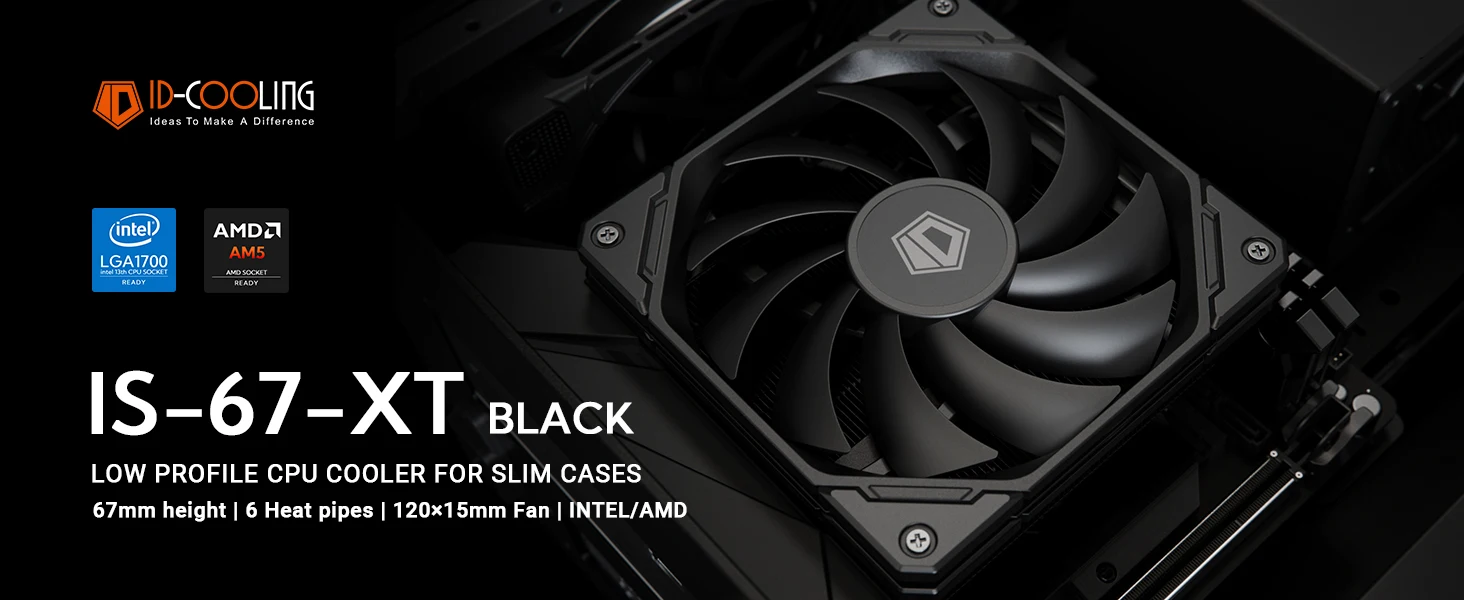 noir tdp low système caloducs gércpu avec intel amd