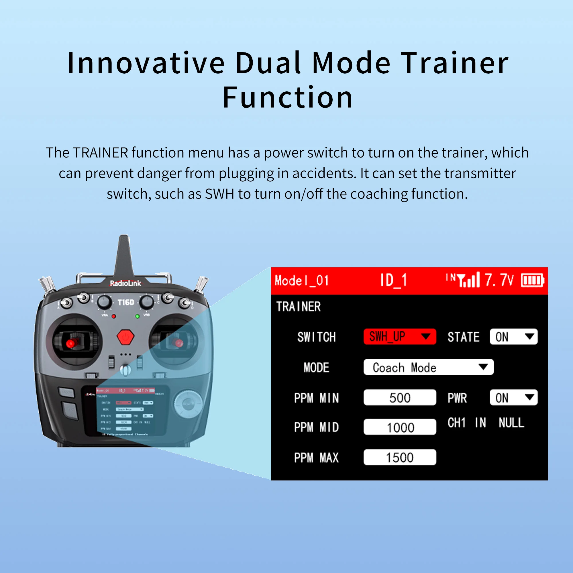 Câble de formation sans fil Type-C RadioLink pour simulateur RC T12D T16D, emballage d'origine avec logo RadioLink
