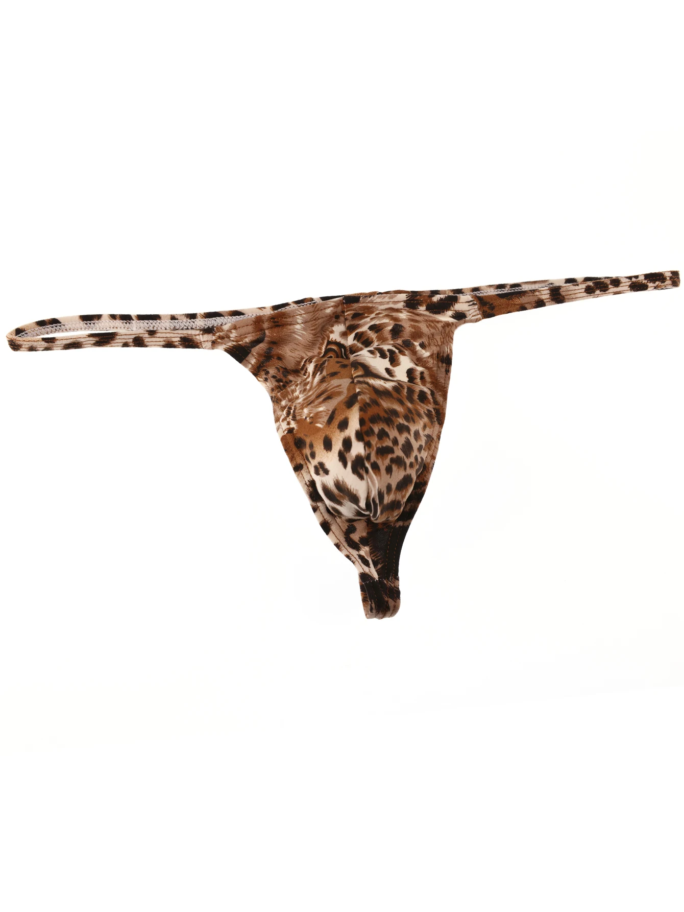 Culottes pour hommes sous-vêtements t-back slips mode imprimé léopard tongs mâle string caleçon K35