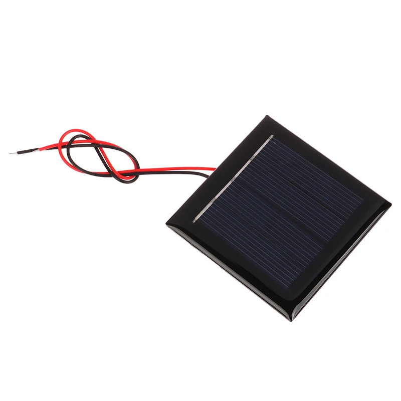 5 stücke Micro Solar Bord Photovoltaik 5 Stücke 2V120MA Solar Zellen Mit Drähte Solars Epoxy Platte DIY Projekte Spielzeug 54x54mm