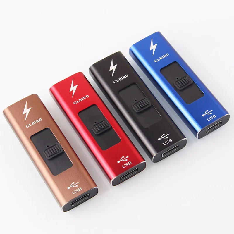 Hot SDIN Windproof Plasma USB Electric Pulse Sliding Smokeless Turbine Metal Lighter Kitchen Cigar Outdoor Lighter Men's Gifts