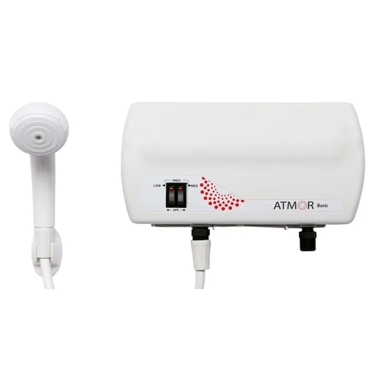 Electric Water Heaters ATMOR Basic 5 kW Shower Home Appliances Major Flow  water tan Instant Tankless Wall Mounted Horizontal Household for kitchen  boiler Waters Heater Appliance - AliExpress