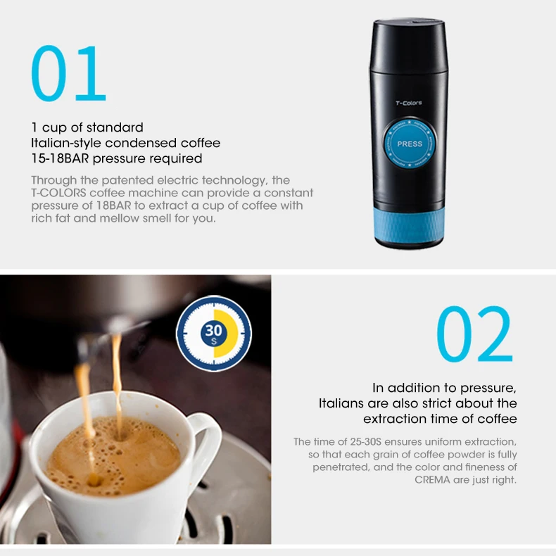 Lyumo Manual Coffee Maker Portable Espresso Maker for Car, Travel, Home, Office, Suitable for Nespresso, Ground Coffee, Coffee Machine