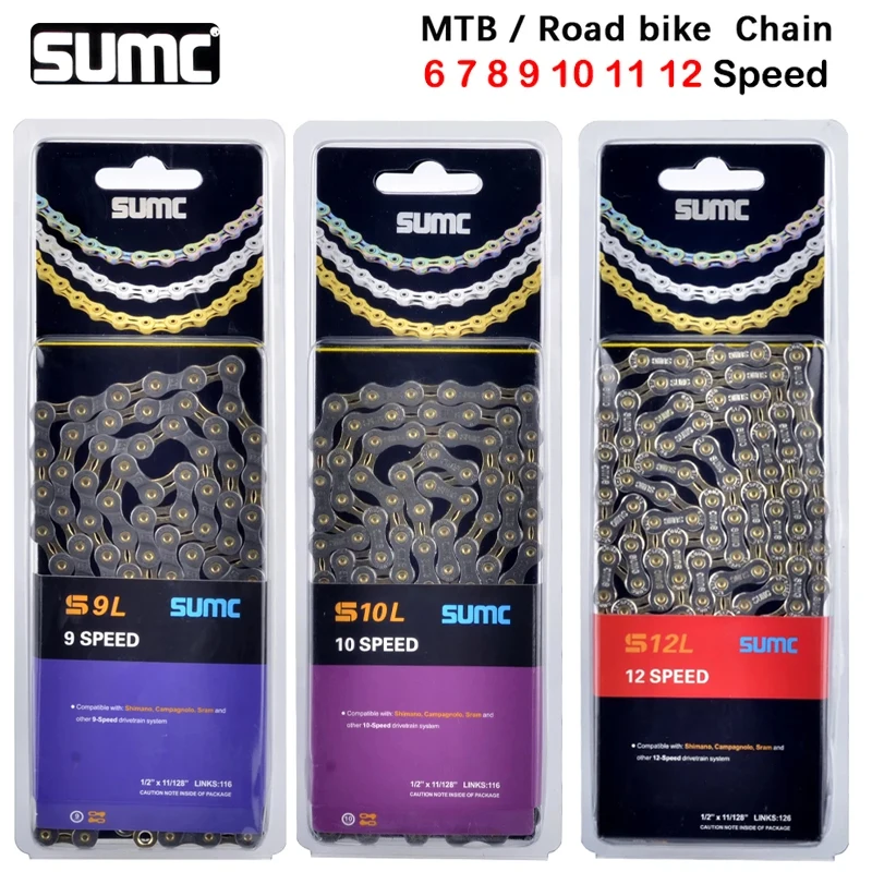 SUMC Bicycle Chain 8 9 10 11 12 Speed MTB Mountain Road Bike