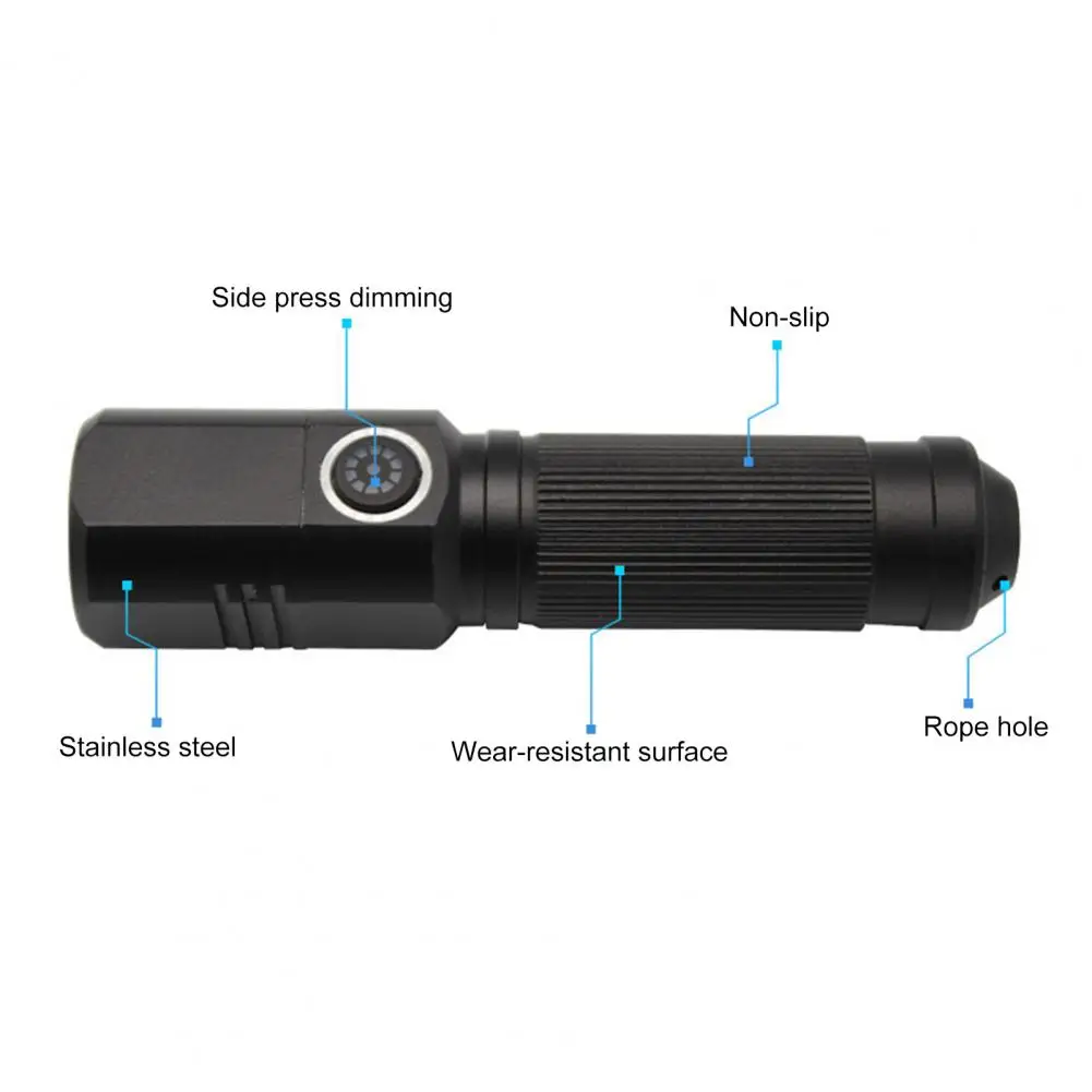 

Durable Camping Flashlight Multifunctional Aluminum Alloy Portable Flashlight High Brightness Mini LED Torch