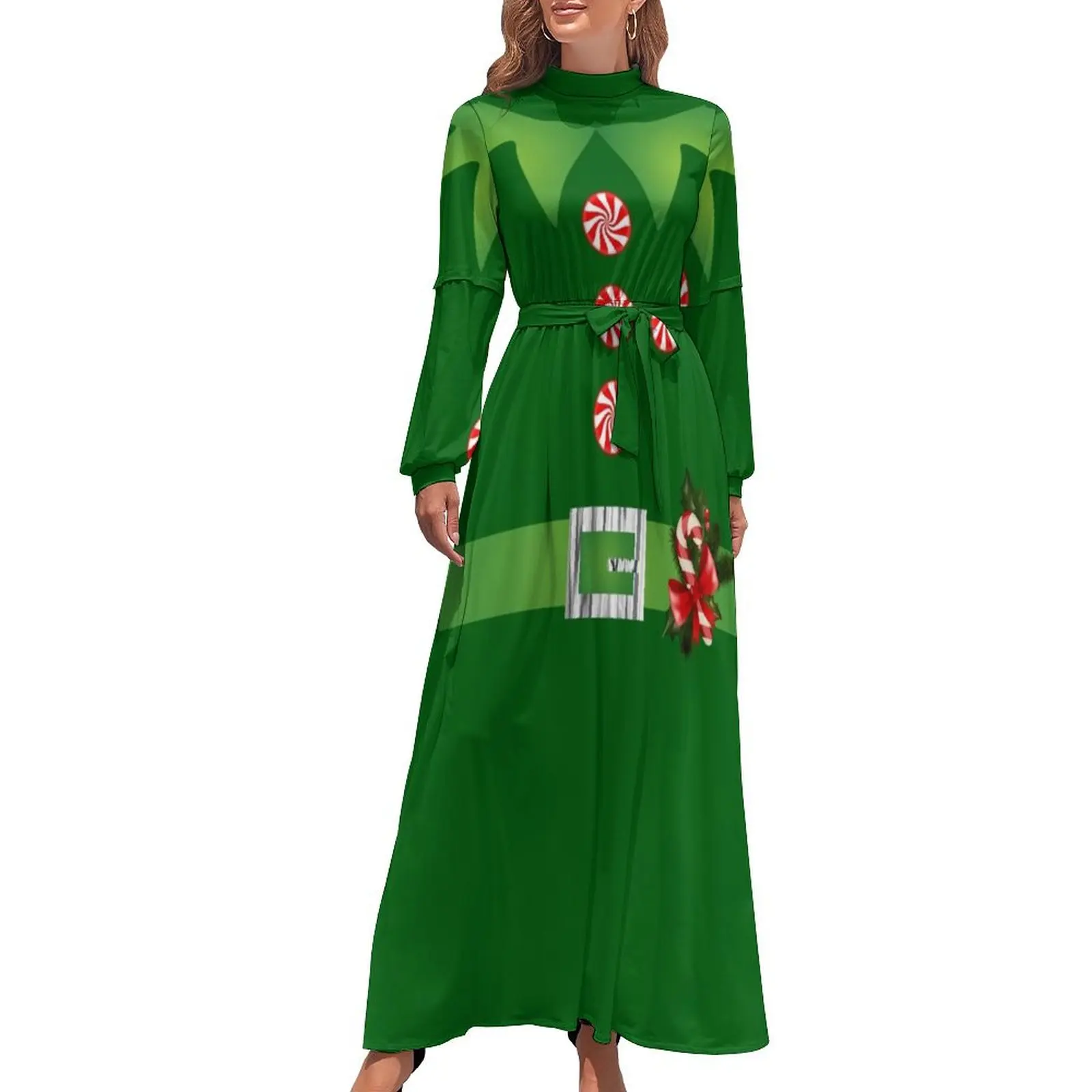 thumbnail image 1 of Elfo verde más feo Elfo ayudante de Merry Holiday Vestido largo Vestidos de noche de lujo para mujeres 2024 Vestidos de fiesta, 1 of 5