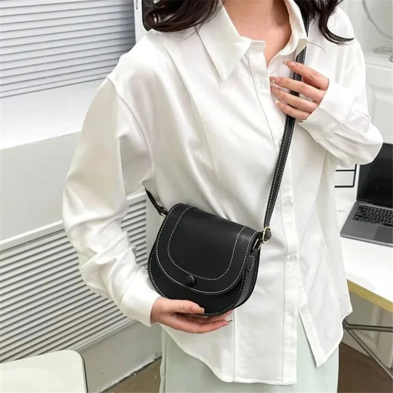 Women's Small Summer Shoulder Bag, Simple Fashionable Crossbody Bag For  Women, Saddle Bag Style