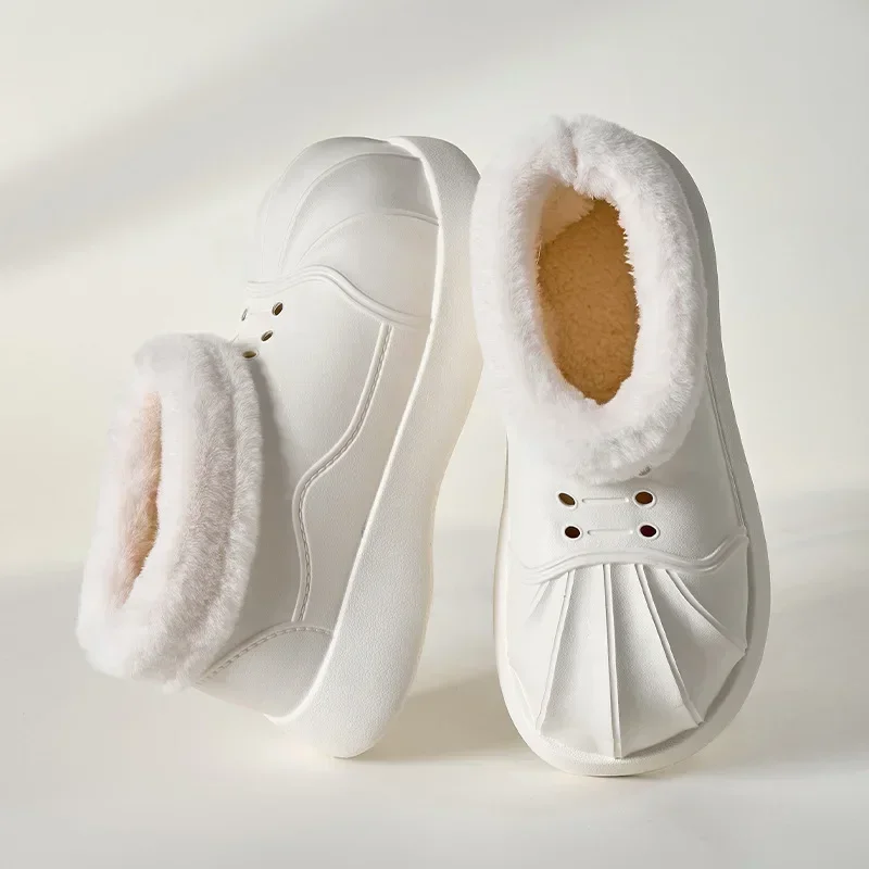 Women Snow Boots Winter Warm Plush Boots Waterproof Slip-on  Flat Casual Winter Shoes Ankle Boots