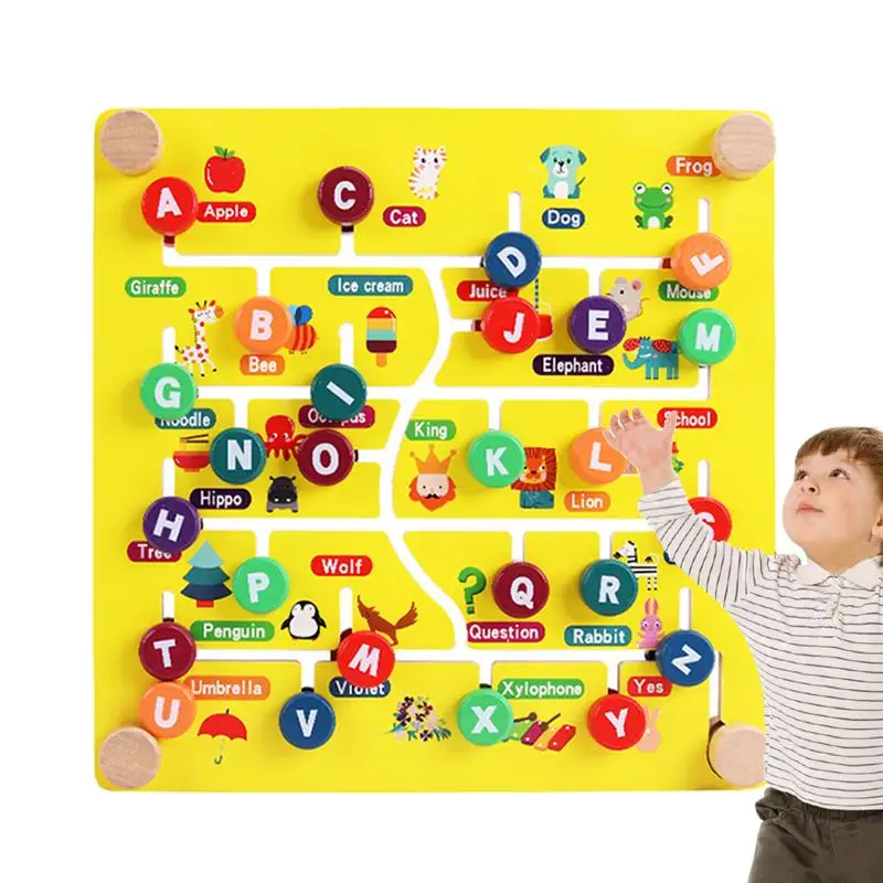 

Wooden Puzzle Activity Board Activity Board Matching Toy For Letter And Number Learning Educational Fine Motor Wooden Maze Game