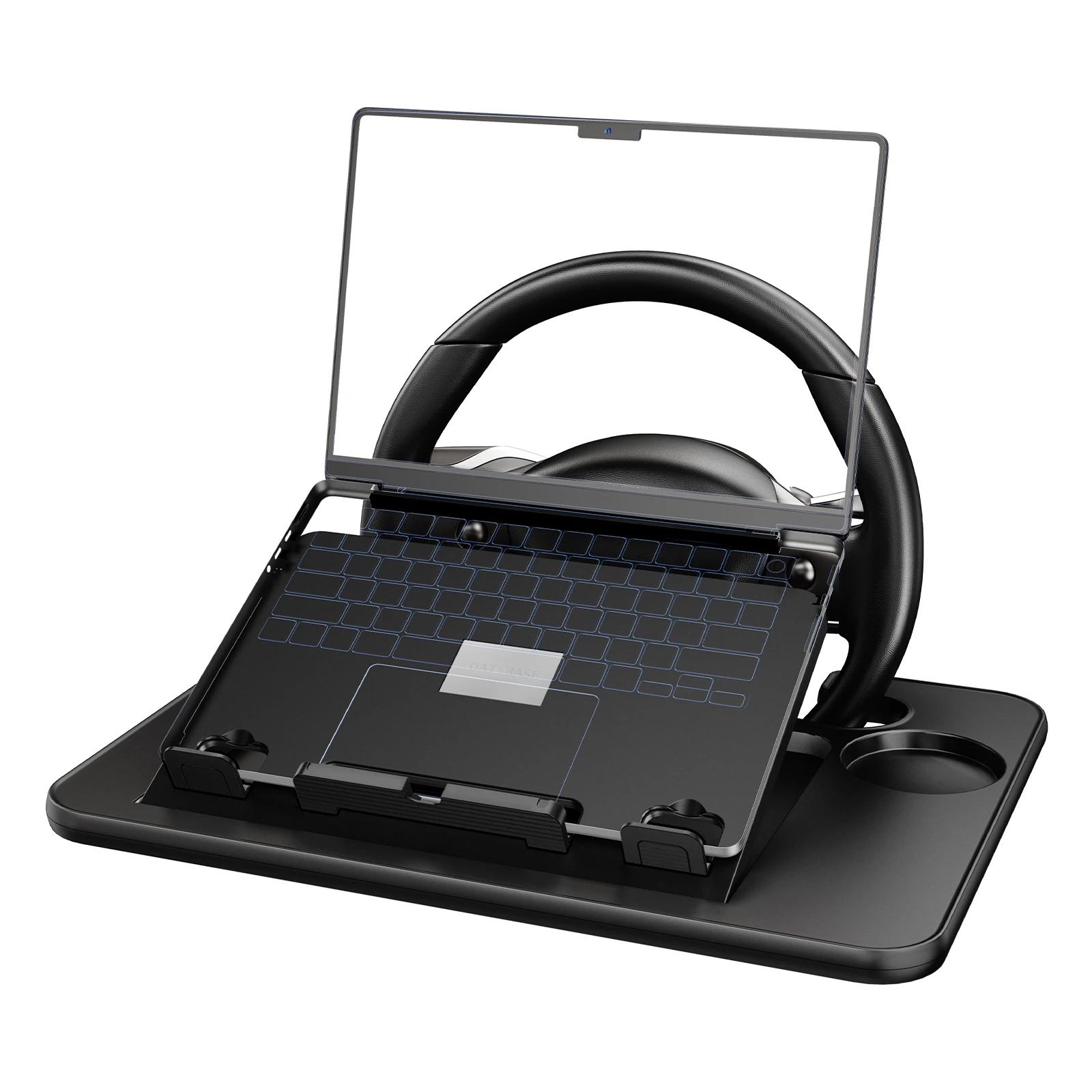 Eary Car Steering Wheel Desk For Laptop Multipurpose Car Table For Eating Working Makeup Adjustable Car Food Tray For Driver