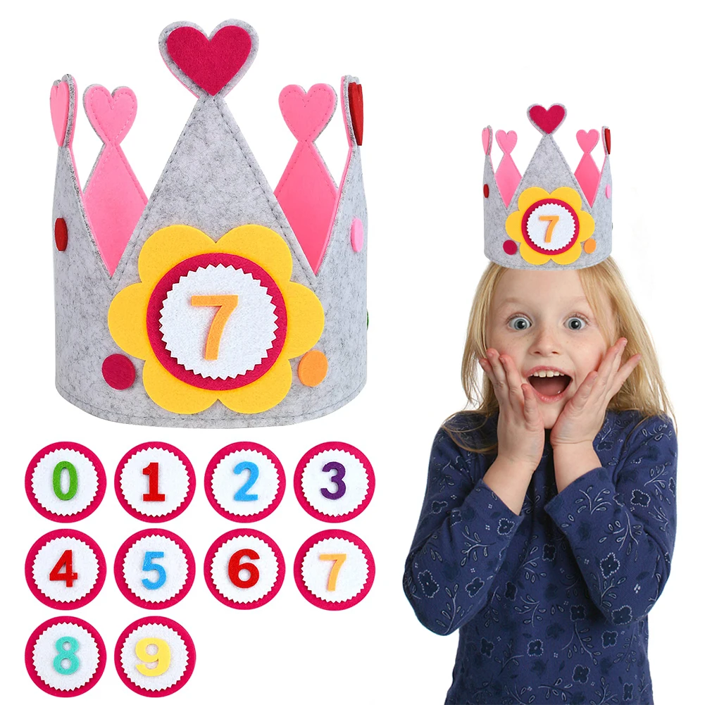 Children DIY Crown Durable Creative Handmade Birthday Party Hat Children Day Gift for Girls Boys Birthday Party Decor