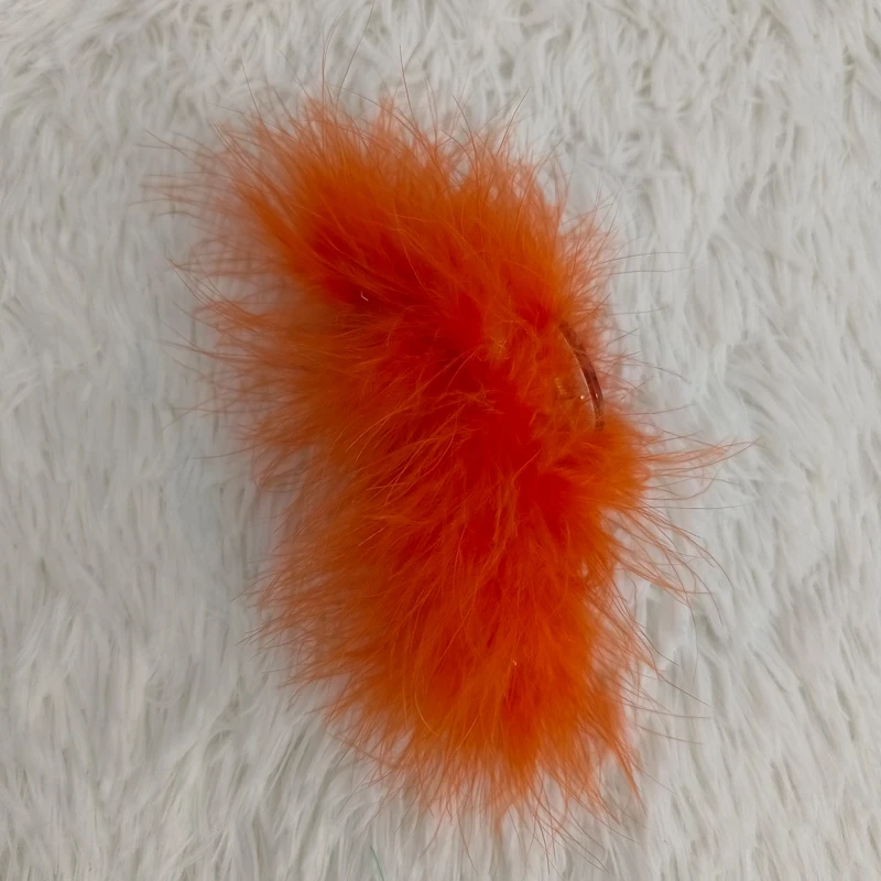 Elegante und schöne türkei feder haar clip Mode weibliche haar zubehör Party klaue clip Neue shark clip schachtelhalm clip – Detail 12