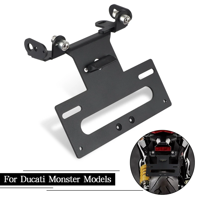 License Plate Holder Bracket Rear Tail For Ducati Monster 400 620 695 750 800 900 1000