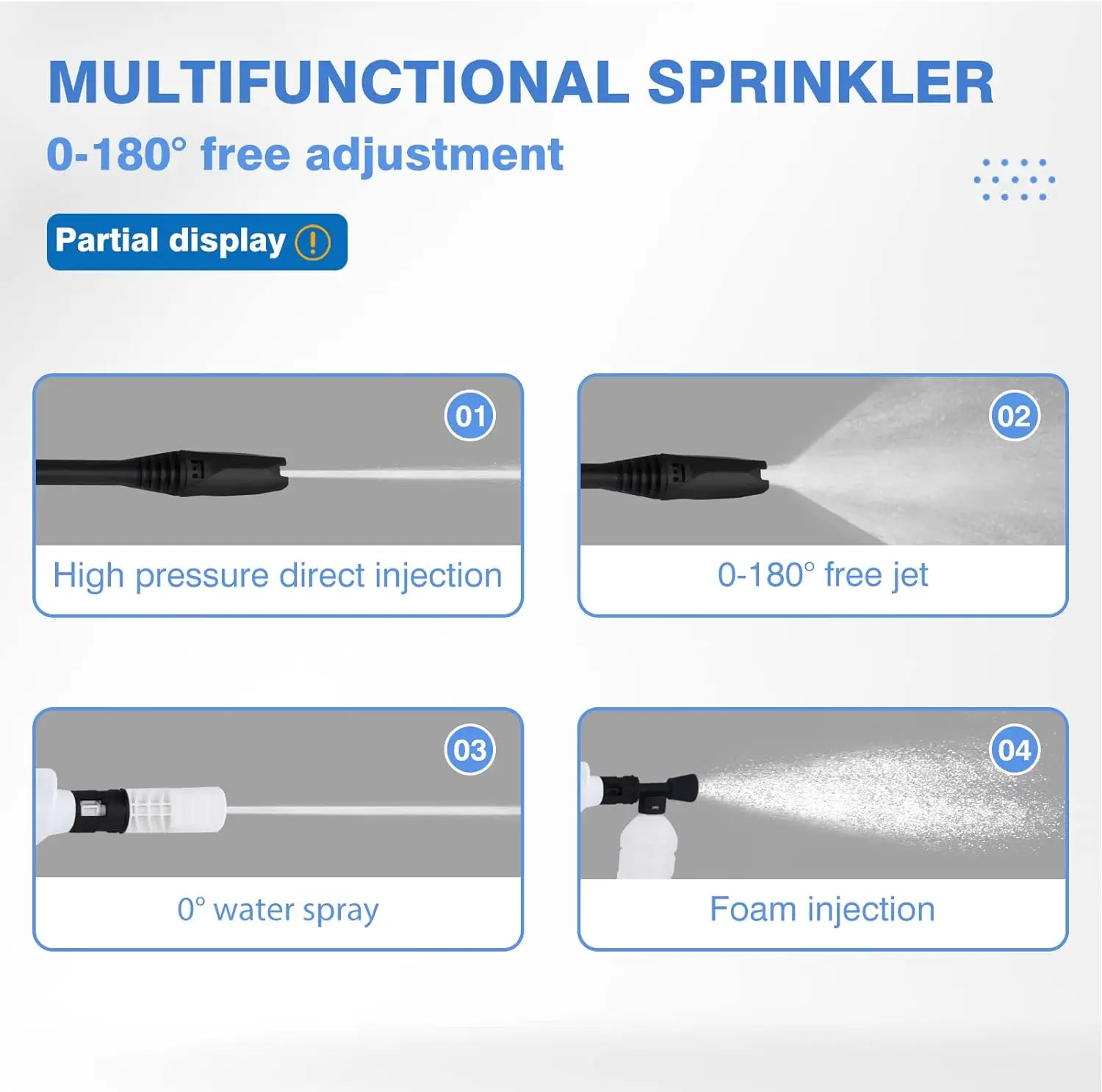 DayPlus Electric High Pressure Washer Rechargeable Car Wash Gun Cordless Electric Water Gun Foam Machine for Makita 24V Battery 3